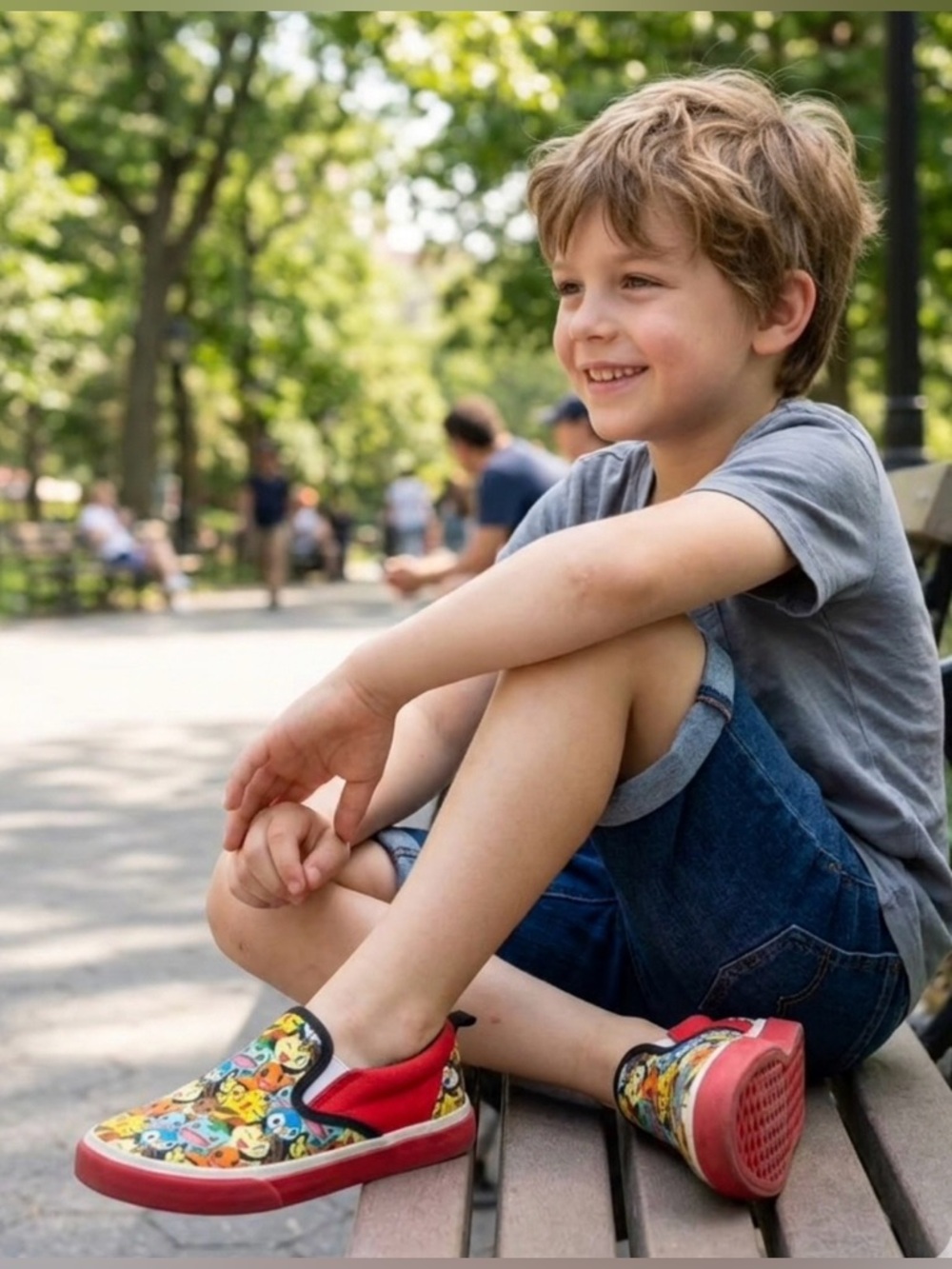 Pokemon Kids Slip-On Sneakers in Red, Black, Yellow, Blue